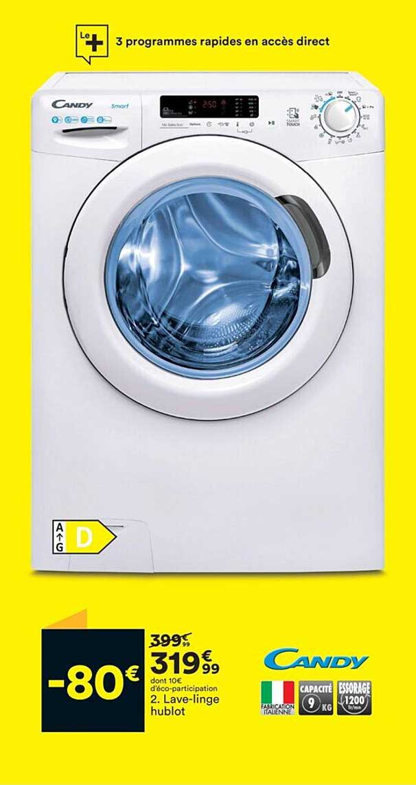 candy lave-linge hublot