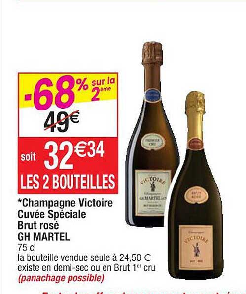 champagne victoire cuvée spéciale brut rosé gh martel