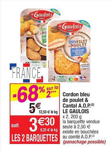 Cordon Bleu De Poulet & Cantal Aop Le Gaulois