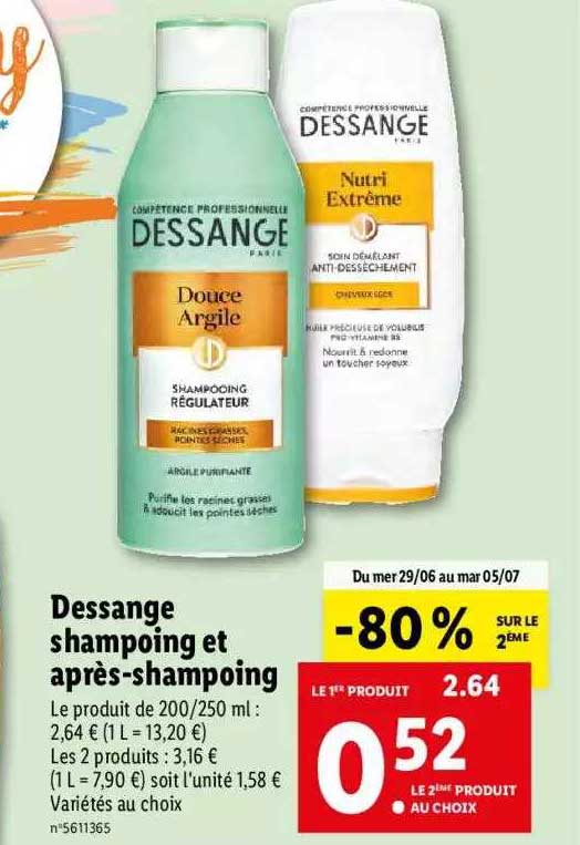 dessange shampoing et après-shampoing