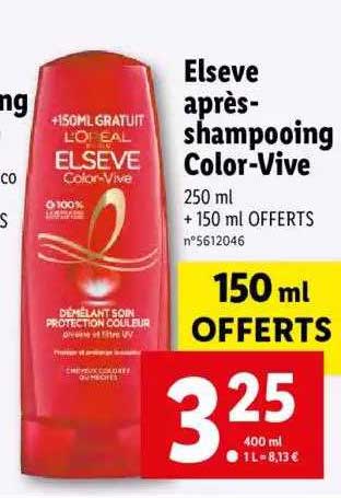 elseve après-shampooing color-vive