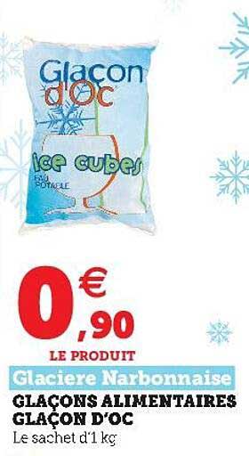 glaçons alimentaires glaçon d'oc
