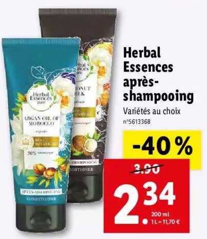 herbal essences après-shampooing