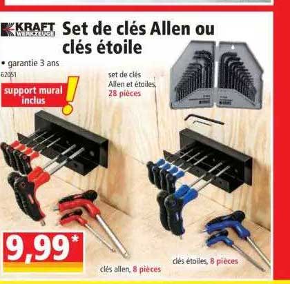 kraft set de clés allen ou clés étoile