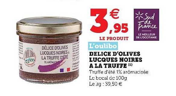 L'oulibo Délice D'olives Lucques Noires à La Truffe