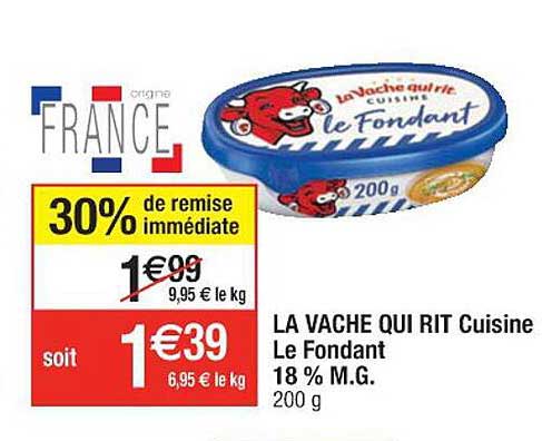 la vache qui rit cuisine le fondant 18% mg