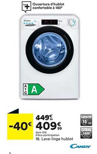 lave-linge hublot candy