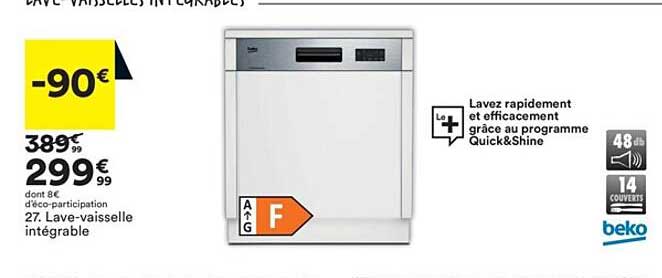 lave-vaisselle intégrable
