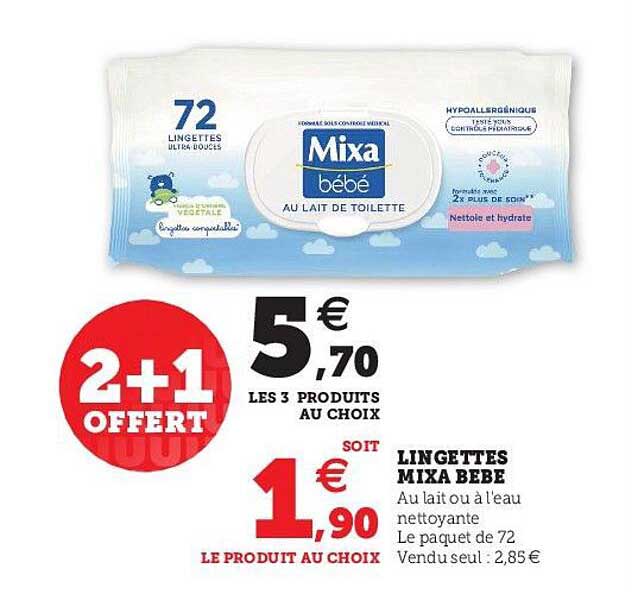 lingettes mixa bébé