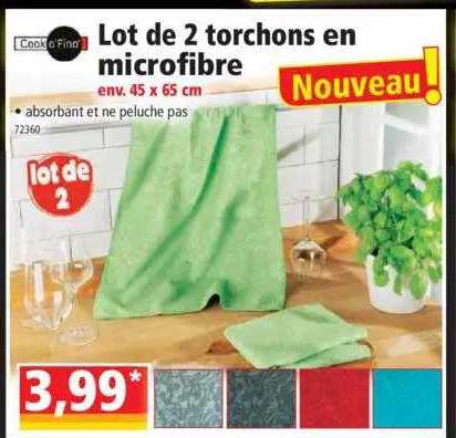 Lot De 2 Torchons En Microfibre