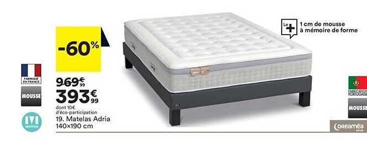 matelas adria 140x190 cm
