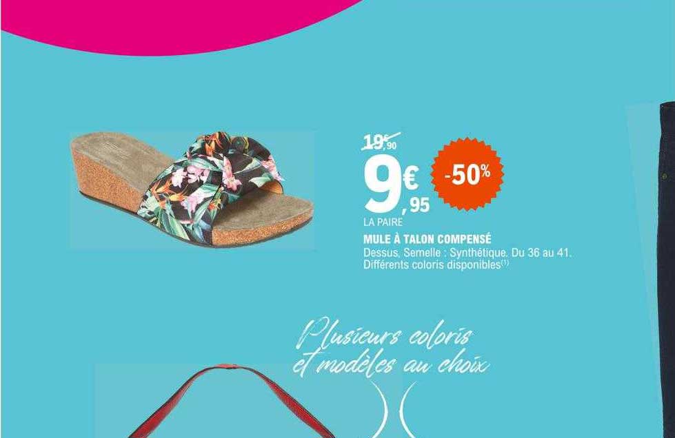 mule à talon compensé