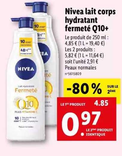 nivea lait corps hydratant fermeté q10+