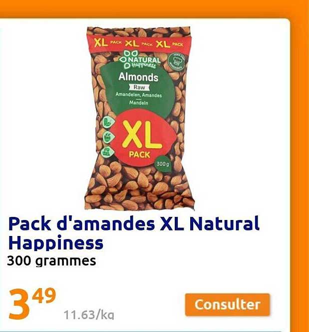 pack d'amandes xl natural happiness