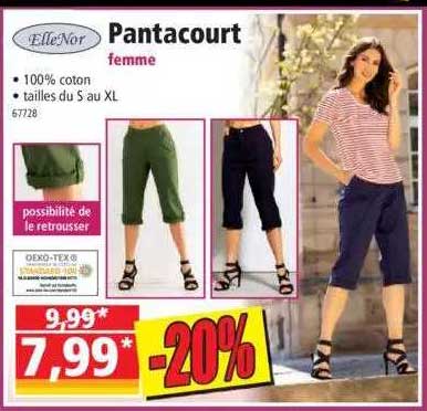 Pantacourt Femme ElleNor