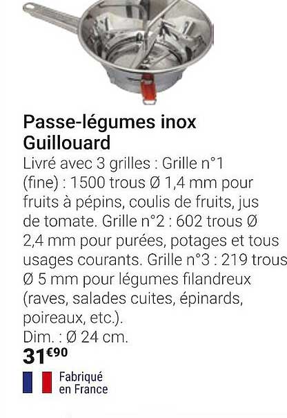 passe-légumes inox guillouard