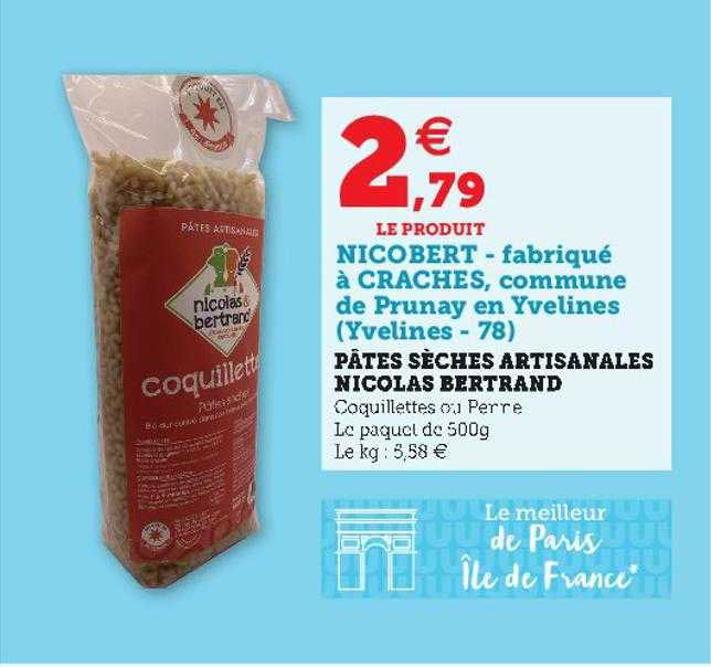 pâtes sèches artisanales nicolas bertrand