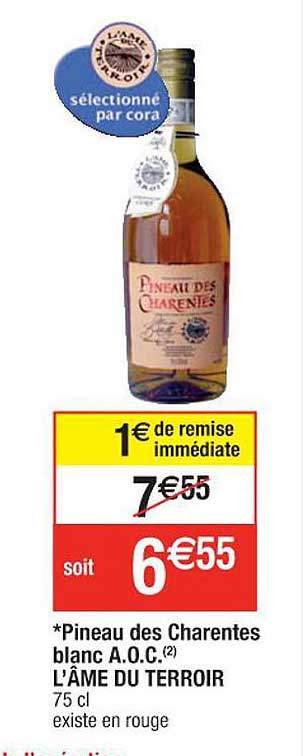 pineau des charentes blanc a.o.c. l'âme du terroir