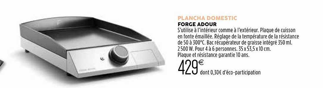 plancha domestic forge adour