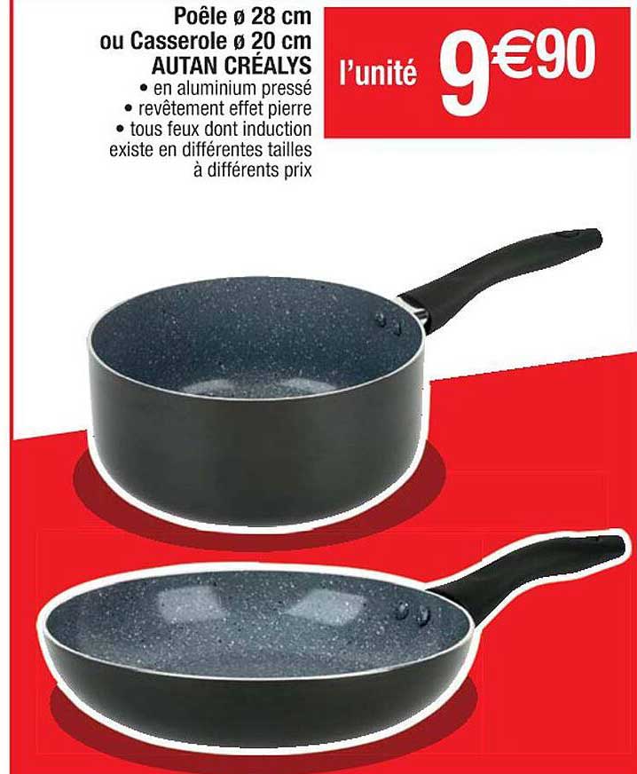 Poêle ø 28 Cm Ou Casserole ø 20 Cm Autan Créalys