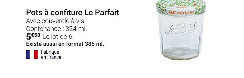 pots à confiture le parfait