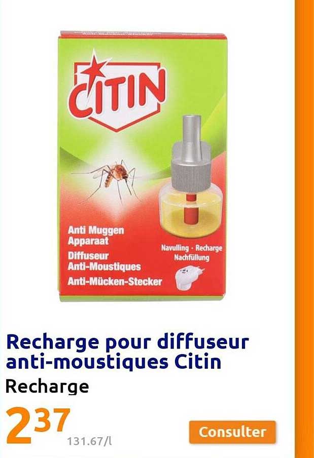 recharge pour diffuseur anti-moustiques citin