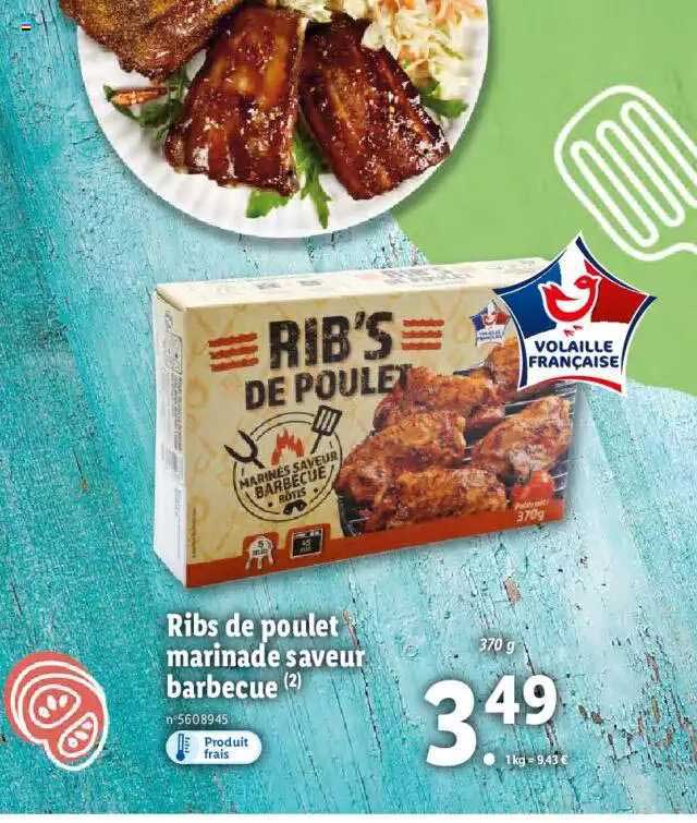 Ribs De Poulet Marinade Saveur Barbecue