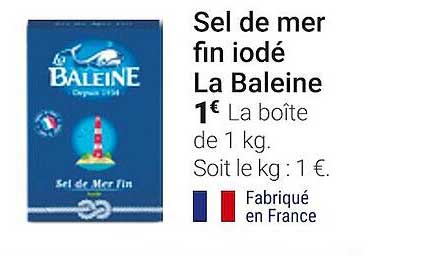 sel de mer fin iodé la baleine