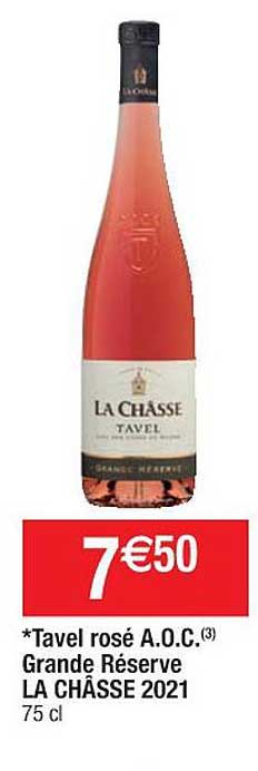 tavel rosé a.o.c. grande réserve la châsse 2021