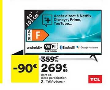 Téléviseur 40" Tcl Androidtv