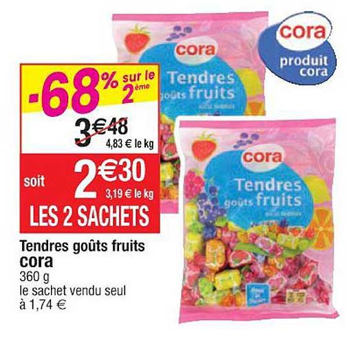 tendres goûts fruits cora