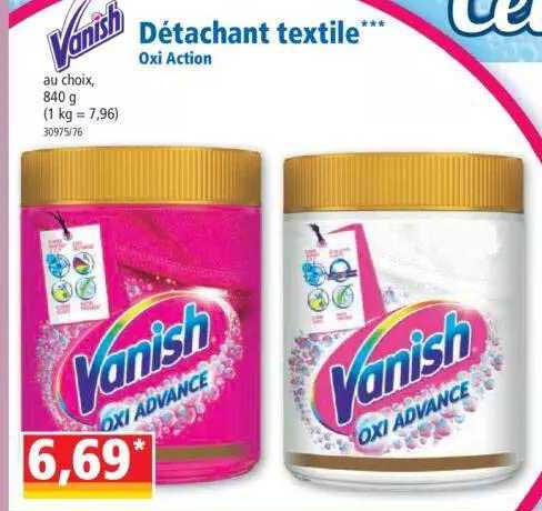 vanish détachant textile oxi action