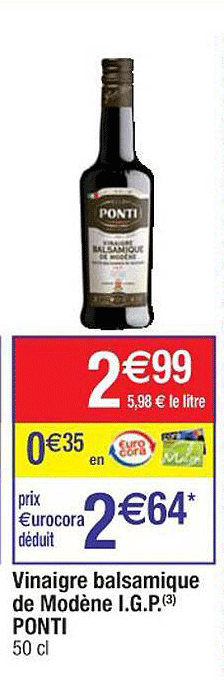 Vinaigre Balsamique De Modène Igp Ponti