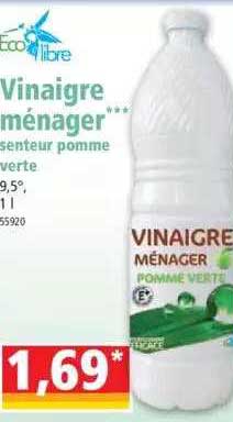 vinaigre ménager senteur pomme verte ecolibre