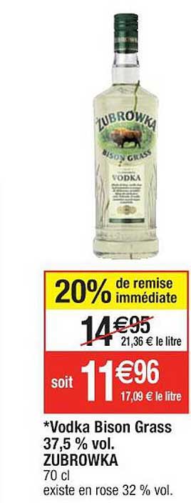 vodka bison grass 37,5% vol. zubrowka