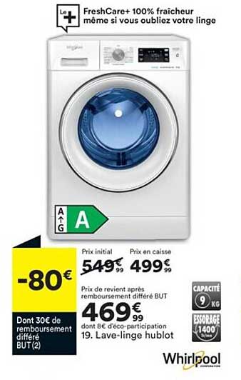 whirlpool lave-linge hublot