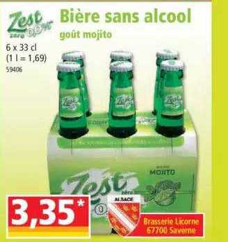 zest bière sans alcool goût mojito
