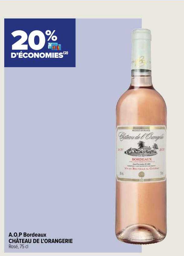 a.o.p. bordeaux château de l'orangerie