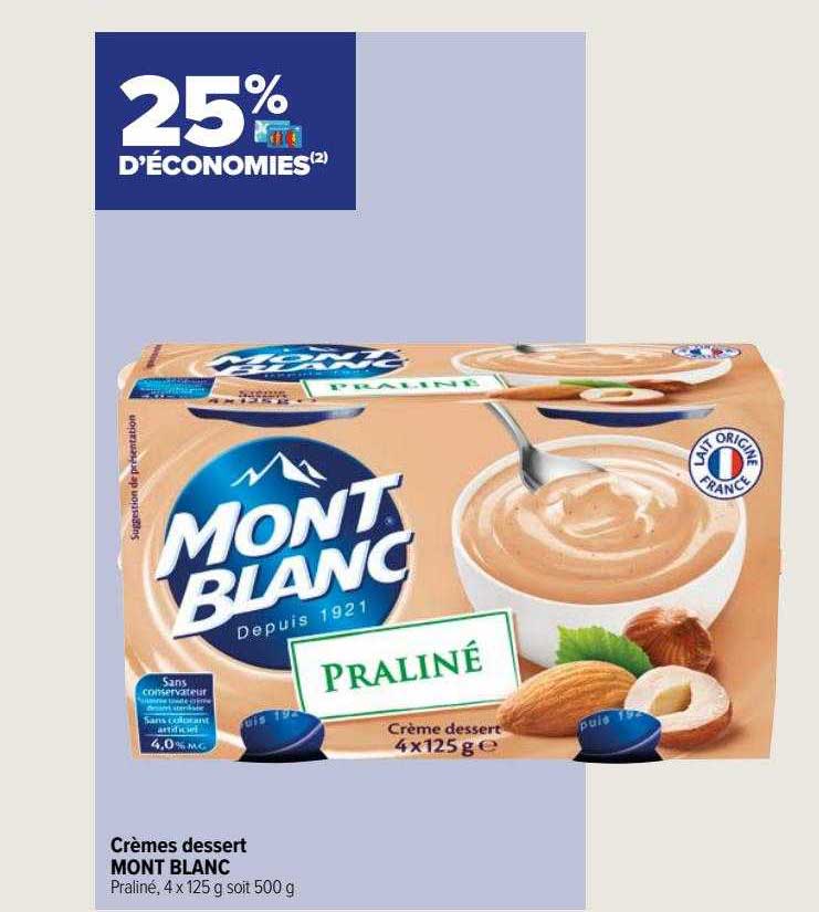 Crèmes Dessert Mont Blanc