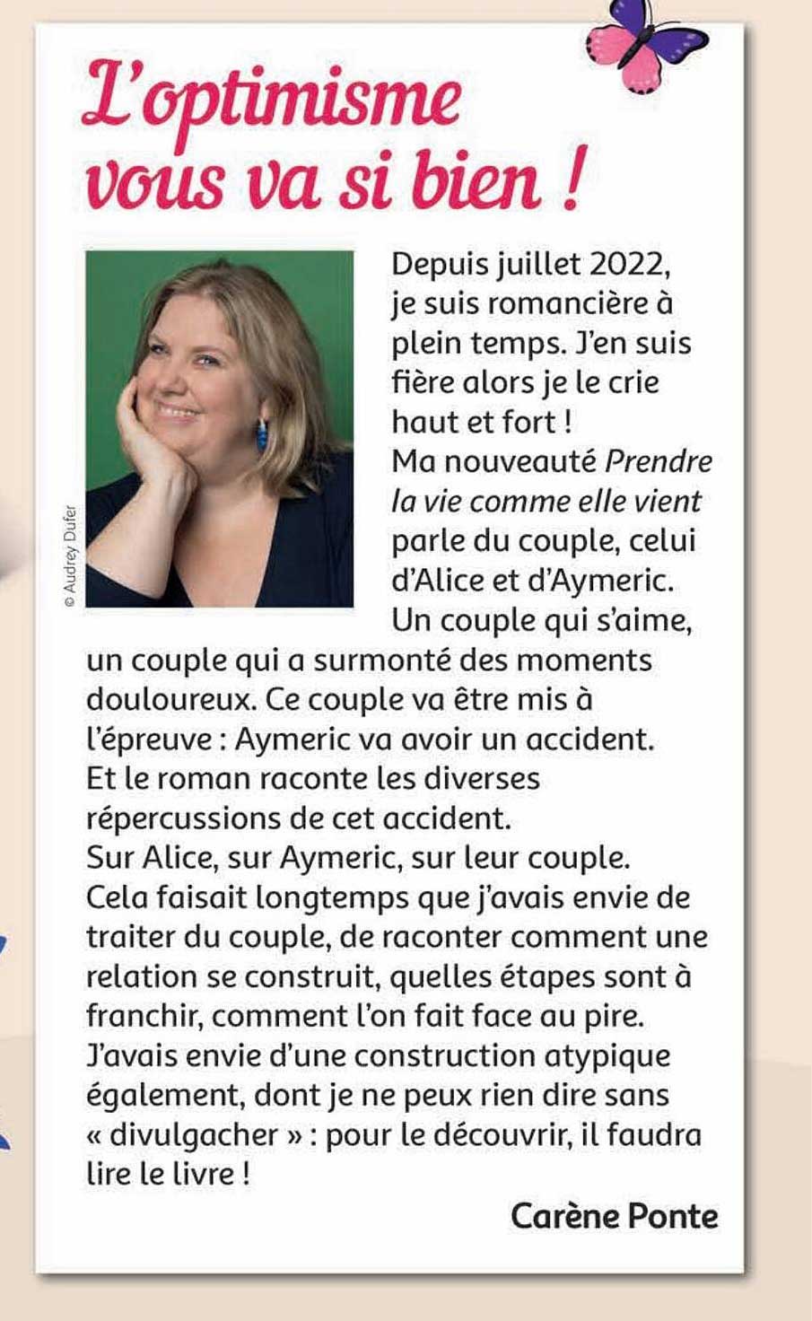 l'optimisme vous va si bien! - carène ponte