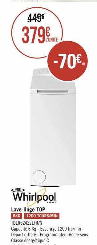 lave-linge top whirlpool