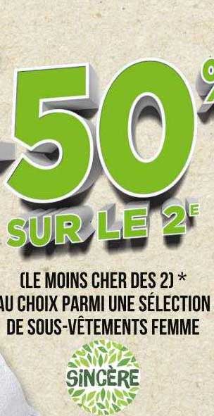 sélection de sous-vêtements femme sincère