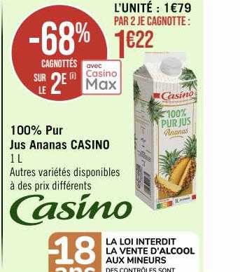 100% Pur Jus Ananas Casino