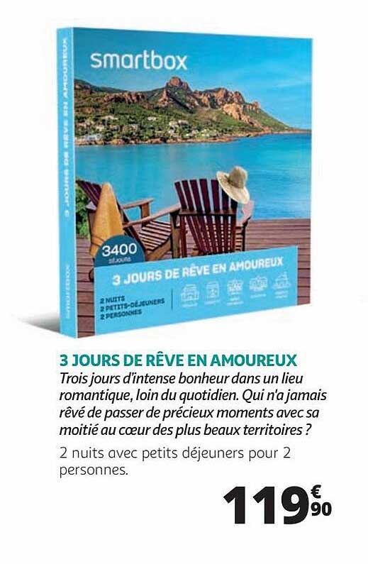 3 jours de rêve en amoureux smartbox