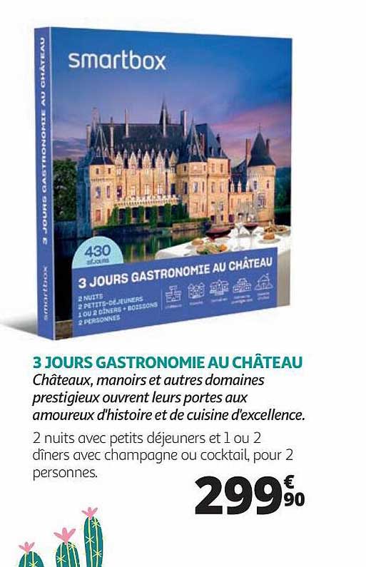 3 jours gastronomie au château smartbox