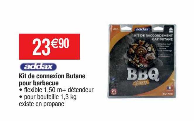 addax kit de connexion butane pour barbecue