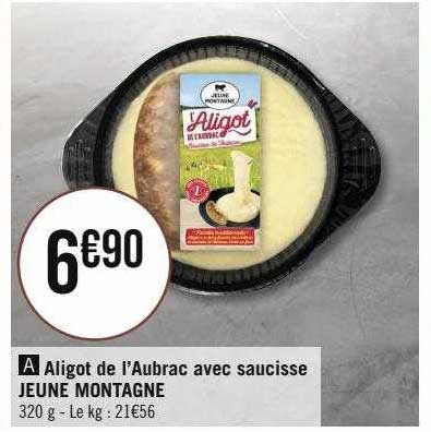 aligot de l'aubrac avec saucisse jeune montagne