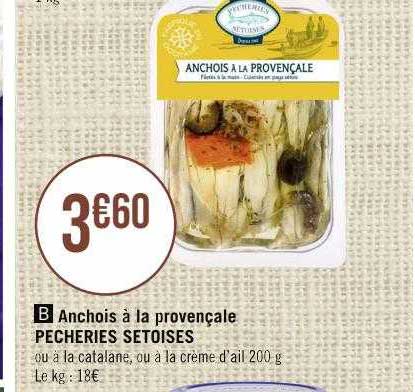 anchois à la provençale pêcheries sétoises