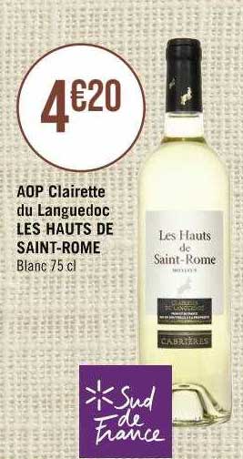 aop clairette du languedoc les hauts de saint-rome