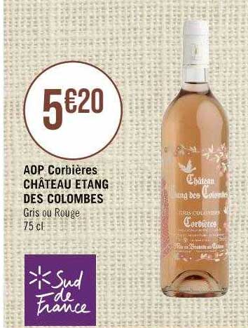 aop corbières château etang des colombes
